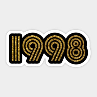 1998 Birth Year Glitter Effect Sticker